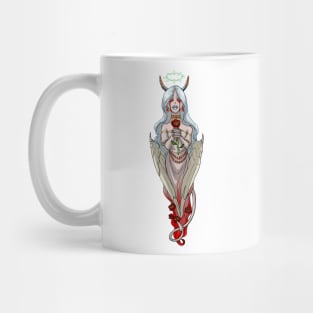 Demoness Demon Girl White Wings and Roses MONSTER GIRLS Series I Mug